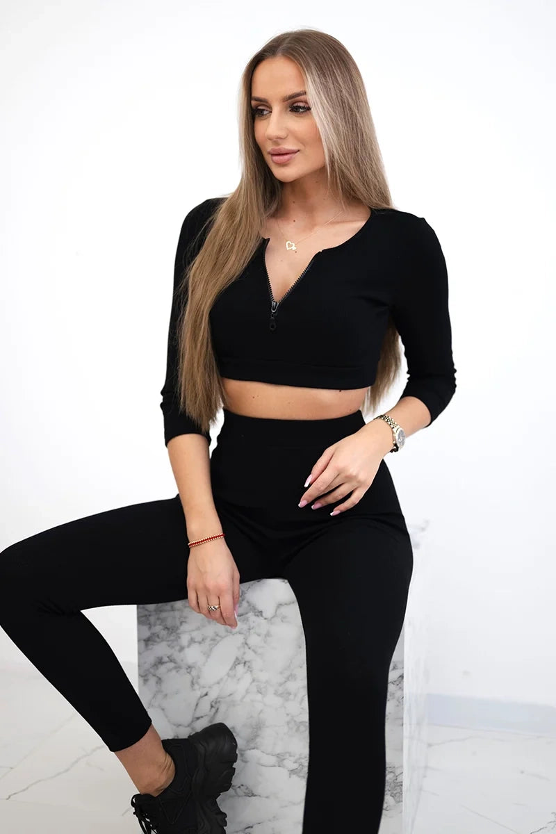 Комплект с къс топ и клин 9433