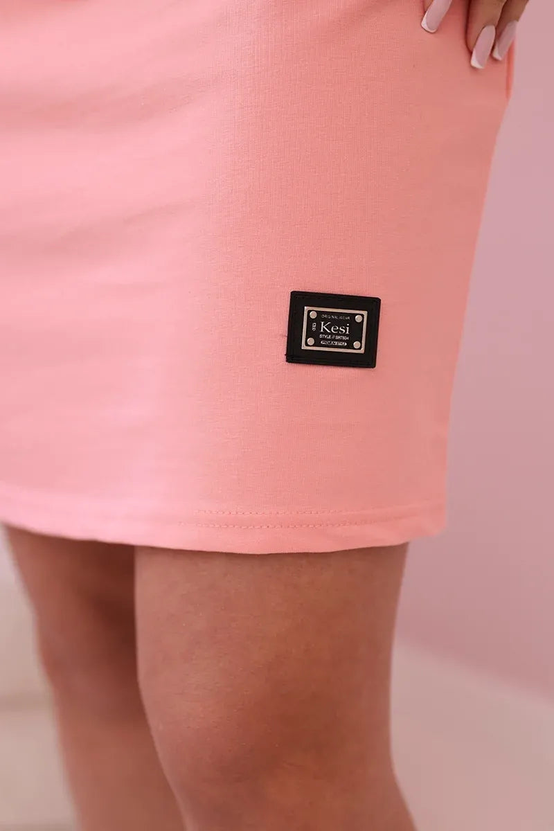 Памучна рокля с връзка на врата 9438