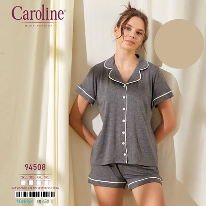 Макси пижама от вискоза с къс ръкав CE-94508