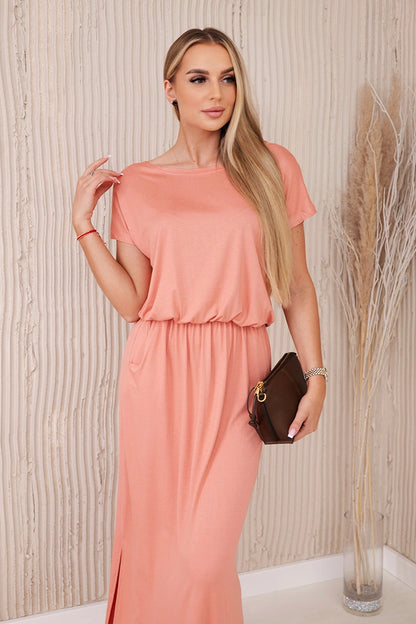 Рокля от вискоза с джобове 9464