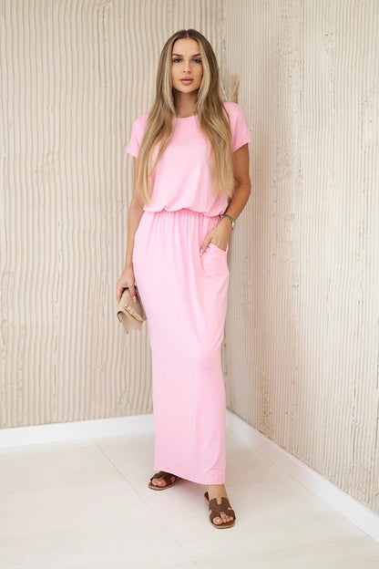 Рокля от вискоза с джобове 9464