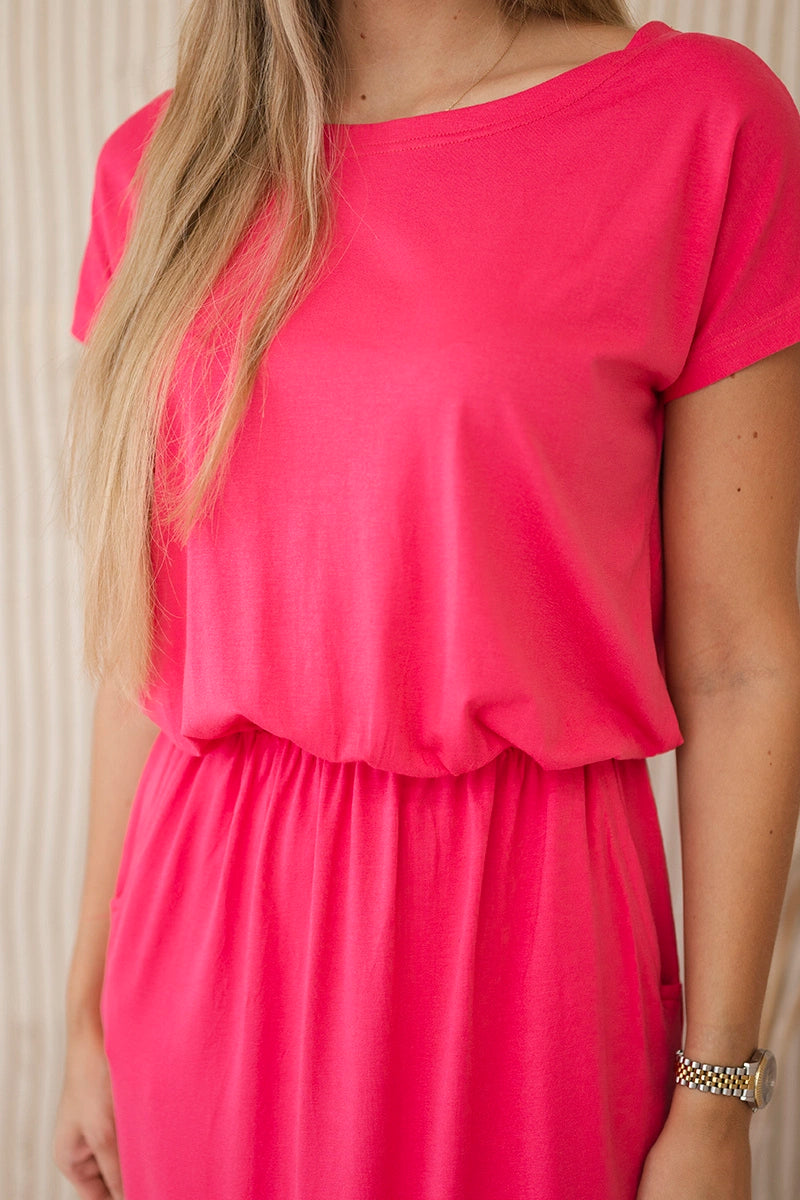 Рокля от вискоза с джобове 9464