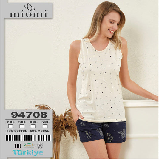 Макси пижама от потник с шорти 94708