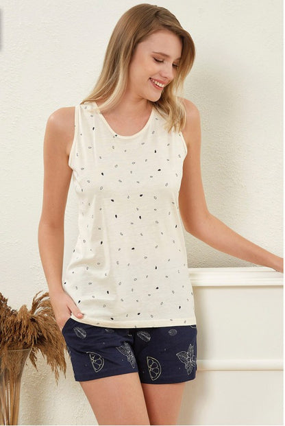 Макси пижама от потник с шорти 94708