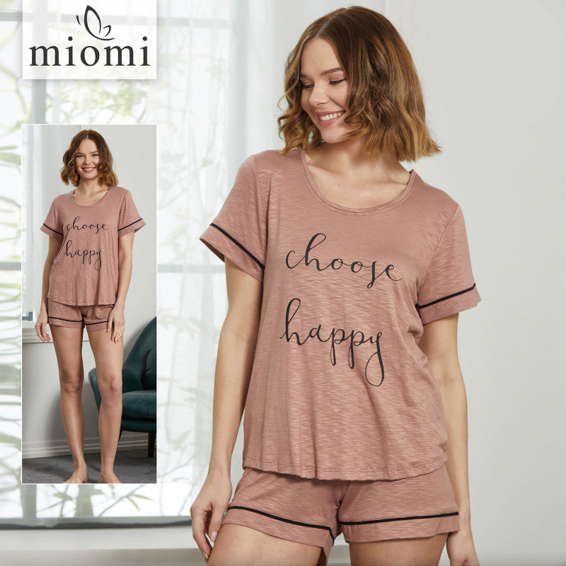 Пижама с къси ръкави и шорти 94710