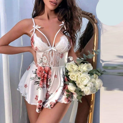 Къс сатенен гащеризон с цветни акценти AA-95051