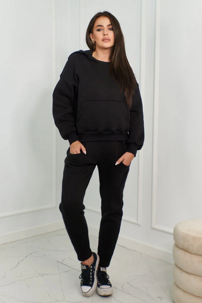 Изолиран комплект суичър с панталон 9577