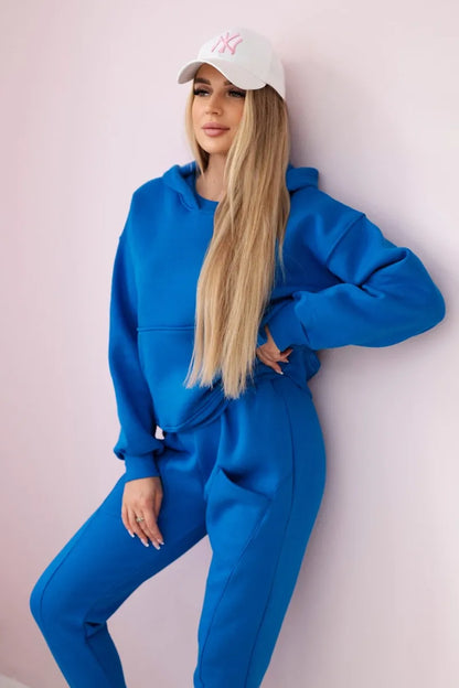 Изолиран комплект суичър с панталон 9577