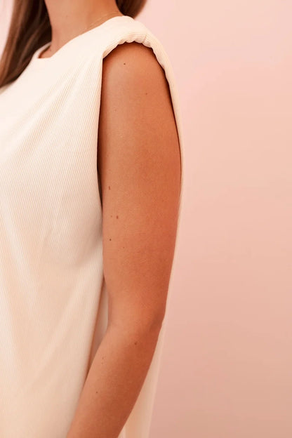 Дамски комплект от вискоза без ръкави и прав панталон ART0113