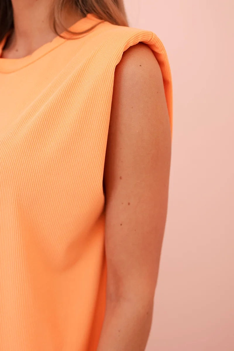 Дамски комплект от вискоза без ръкави и прав панталон ART0113