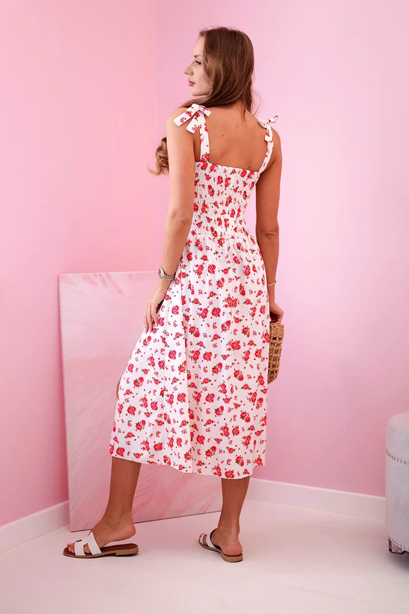 Дамска рокля с щампа презрамки ART23747