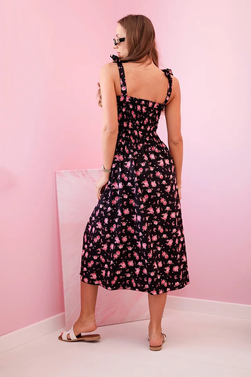 Дамска рокля с щампа презрамки ART23747