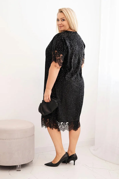 Дамска рокля с големи размери и пайети ART24799