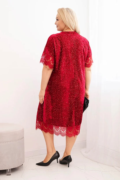 Дамска рокля с големи размери и пайети ART24799