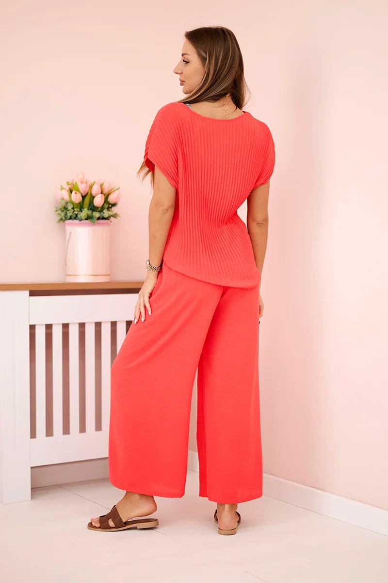 Плисирана блуза с панталон от вискоза ART5444