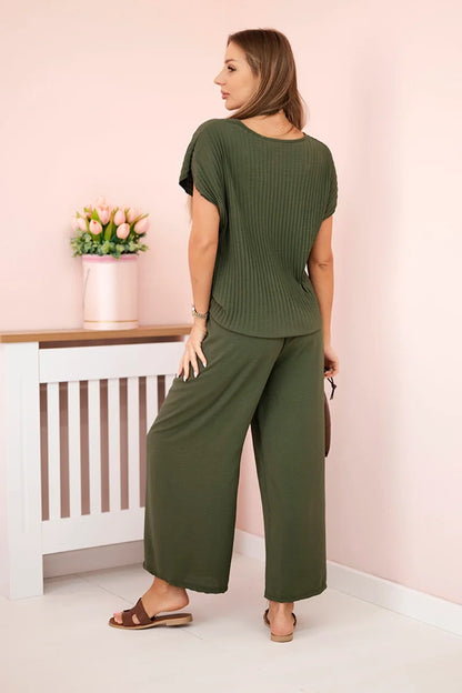 Плисирана блуза с панталон от вискоза ART5444