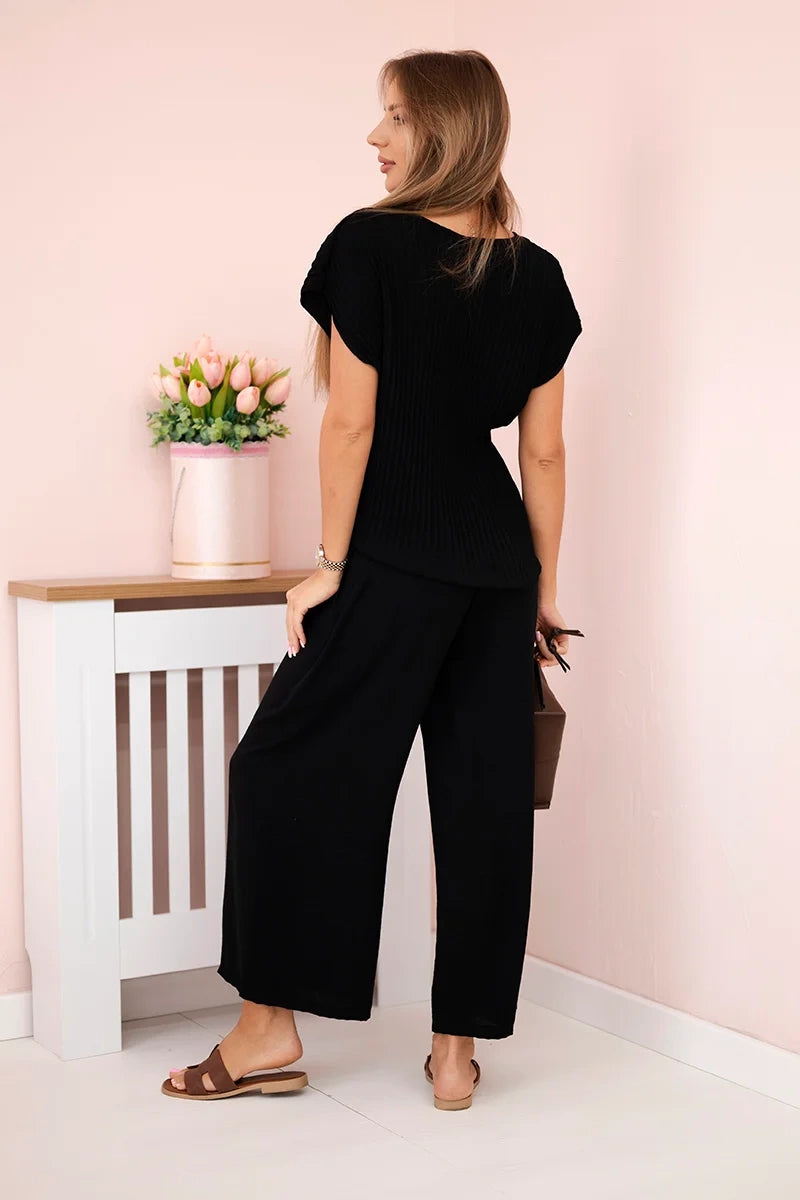 Плисирана блуза с панталон от вискоза ART5444