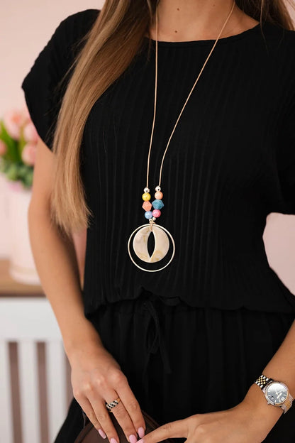 Плисирана блуза с панталон от вискоза ART5444