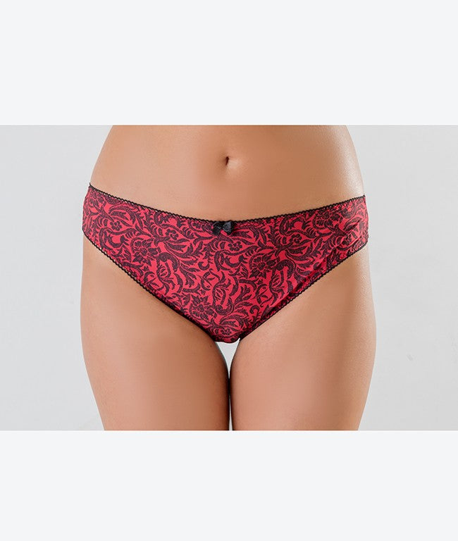 Червени бикини с тюлена задна част GRETA FIGI