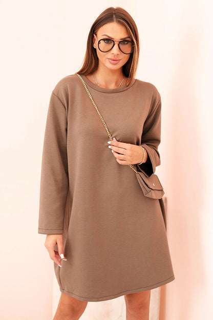 Дамска рокля от вискоза с големи размери и чанта с верижка IT85