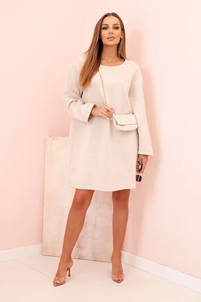 Дамска рокля от вискоза с големи размери и чанта с верижка IT85