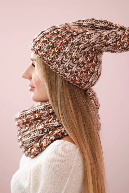 Дамски комплект шапка с шал Flawia K269