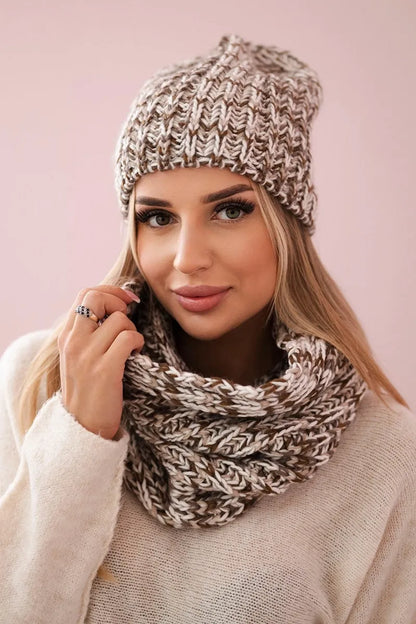 Дамски комплект шапка с шал Flawia K269