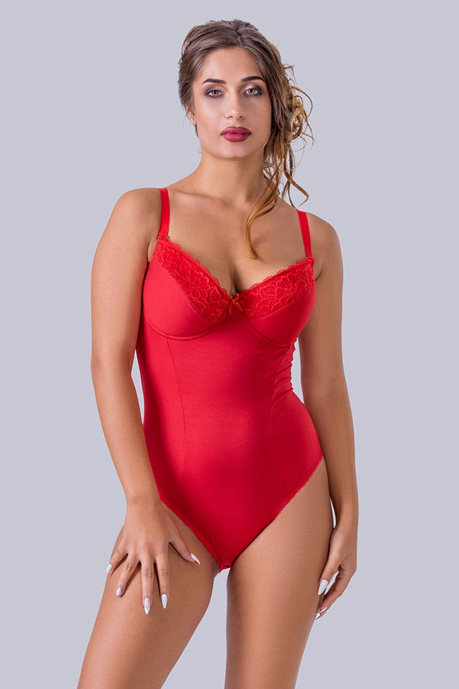 Червено боди тип бикини Lou figi