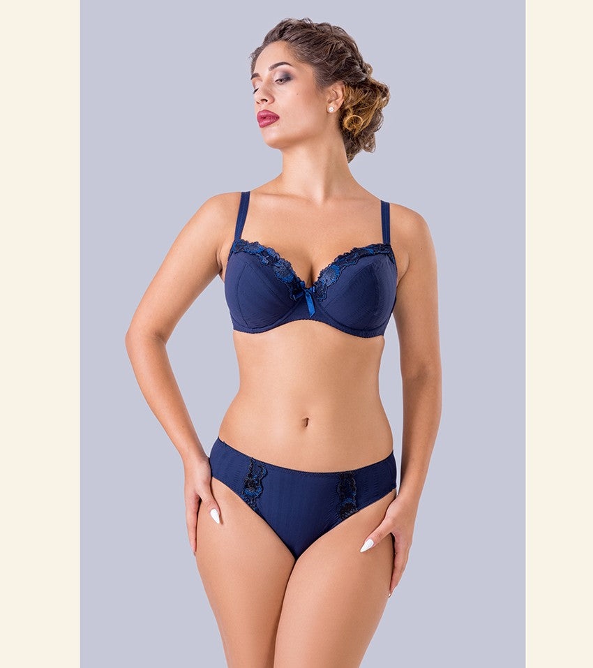 Тъмно сини бикини с ниска талия MELINDA FIGI