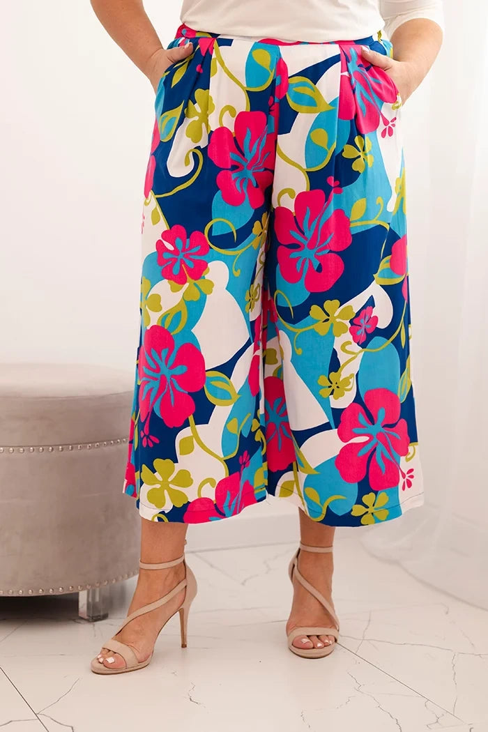 Дамски панталон от вискоза с флорален мотив MY311-A24