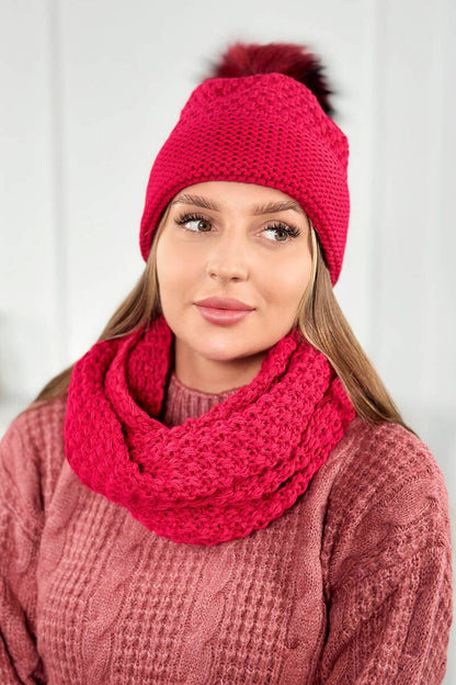 Дамски комплект от шапка с шал PLK2