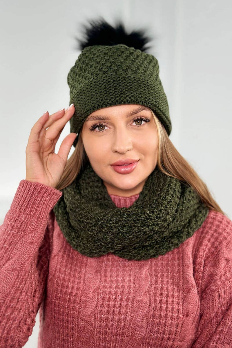 Дамски комплект от шапка с шал PLK2