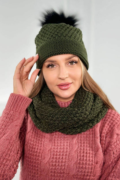 Дамски комплект от шапка с шал PLK2