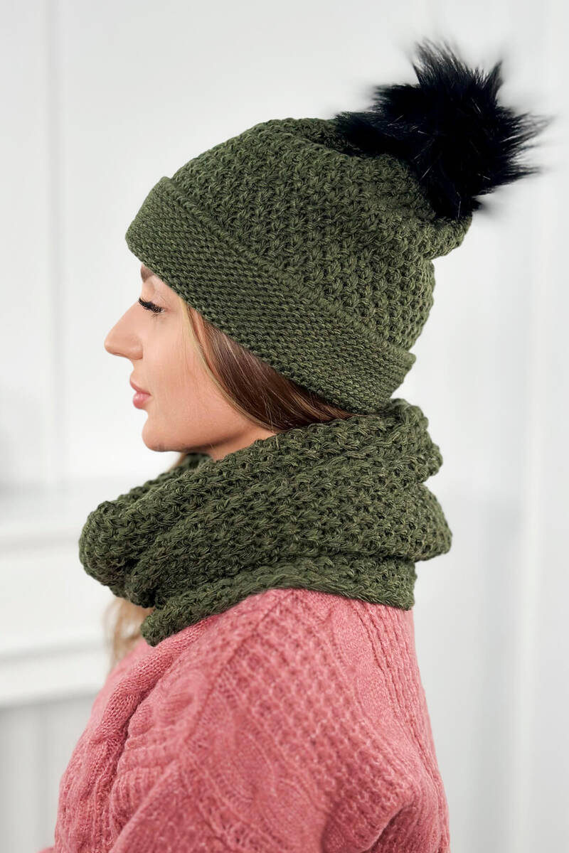 Дамски комплект от шапка с шал PLK2