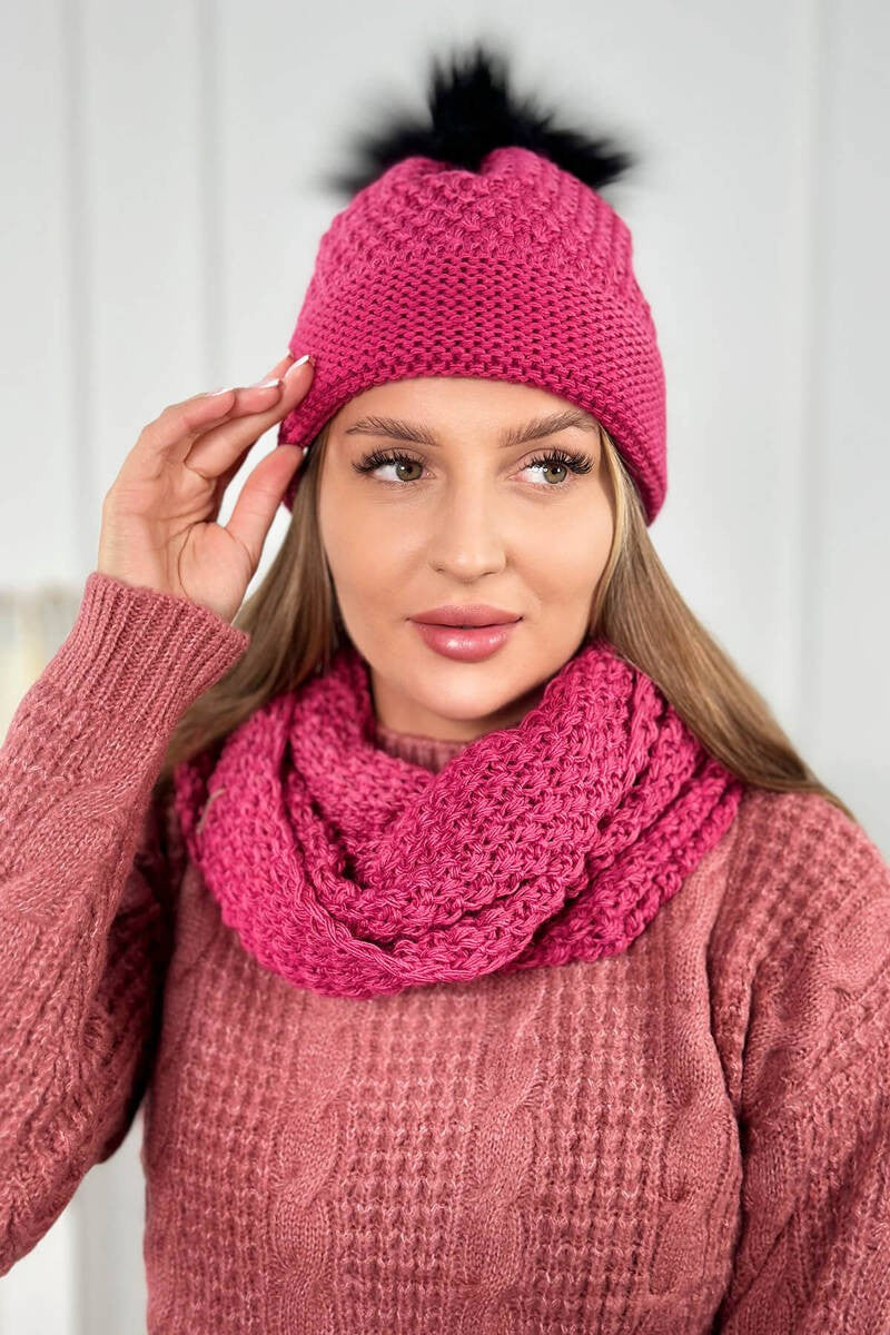 Дамски комплект от шапка с шал PLK2