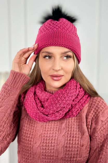 Дамски комплект от шапка с шал PLK2