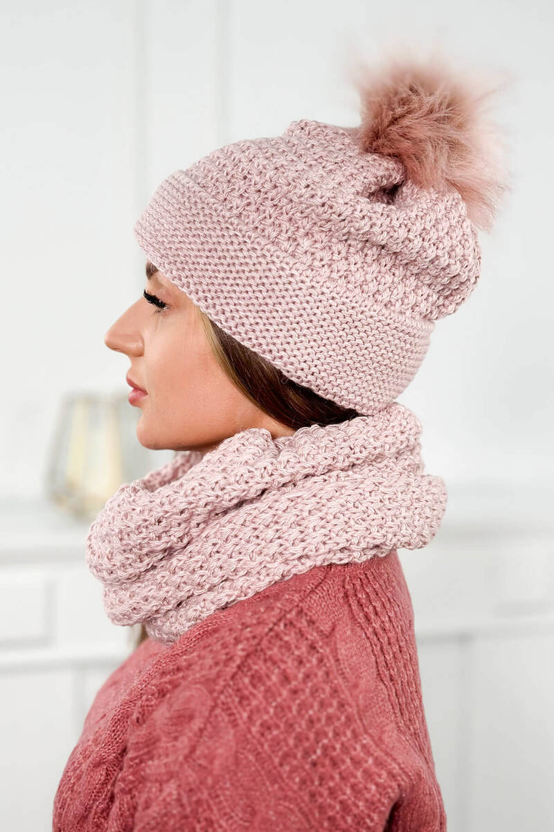Дамски комплект от шапка с шал PLK2