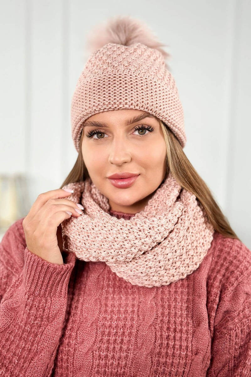 Дамски комплект от шапка с шал PLK2