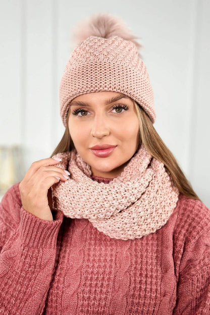 Дамски комплект от шапка с шал PLK2