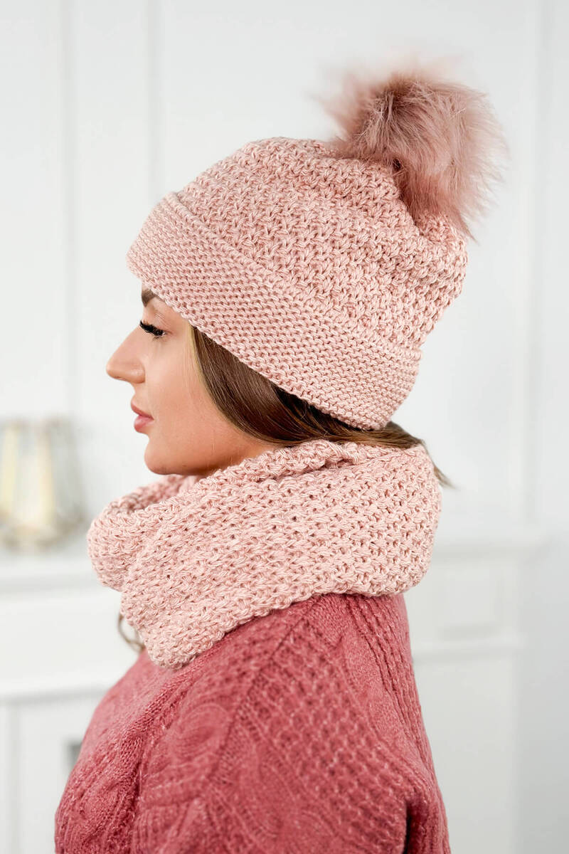 Дамски комплект от шапка с шал PLK2