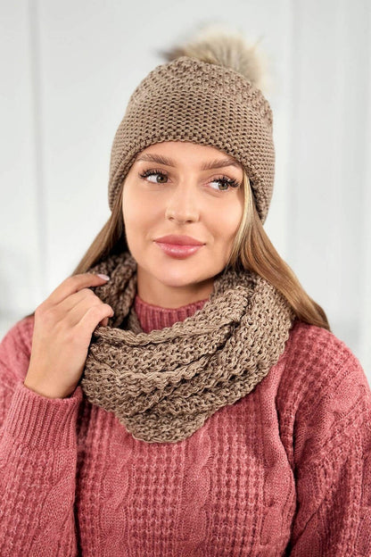 Дамски комплект от шапка с шал PLK2