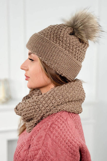 Дамски комплект от шапка с шал PLK2