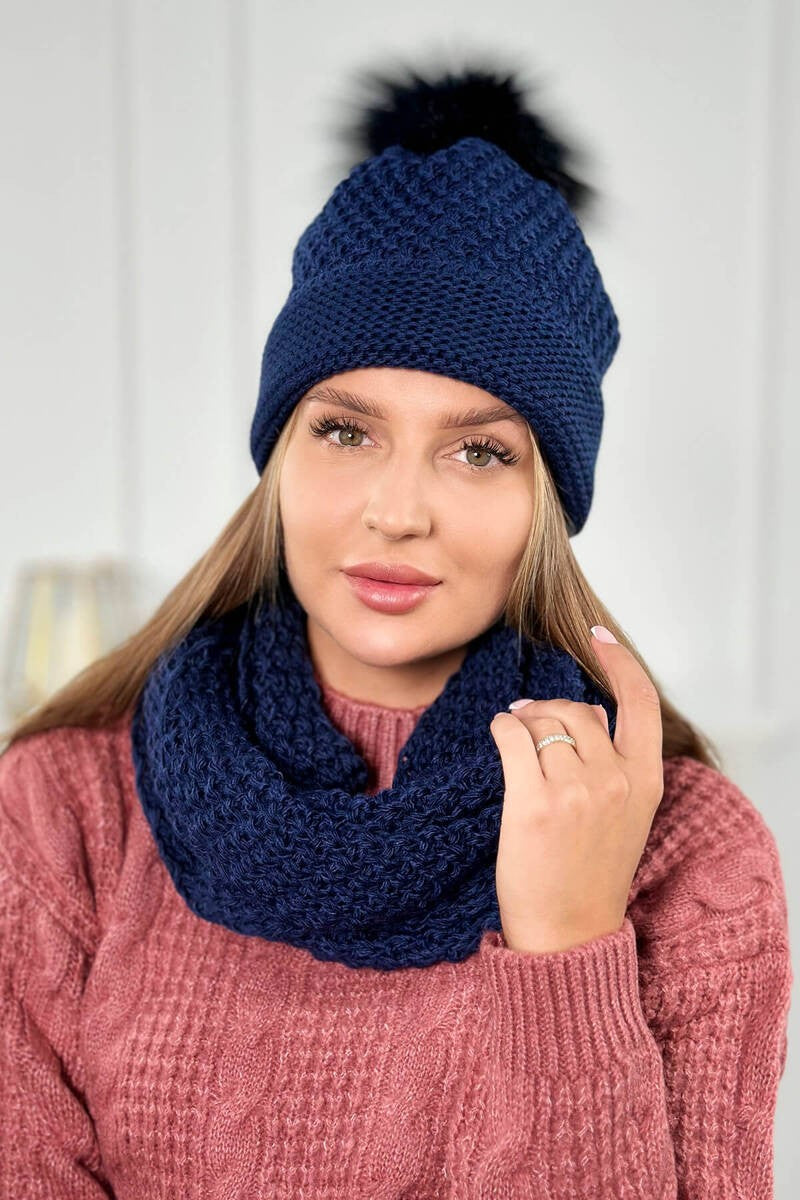 Дамски комплект от шапка с шал PLK2