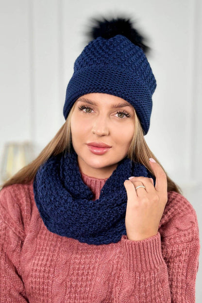 Дамски комплект от шапка с шал PLK2