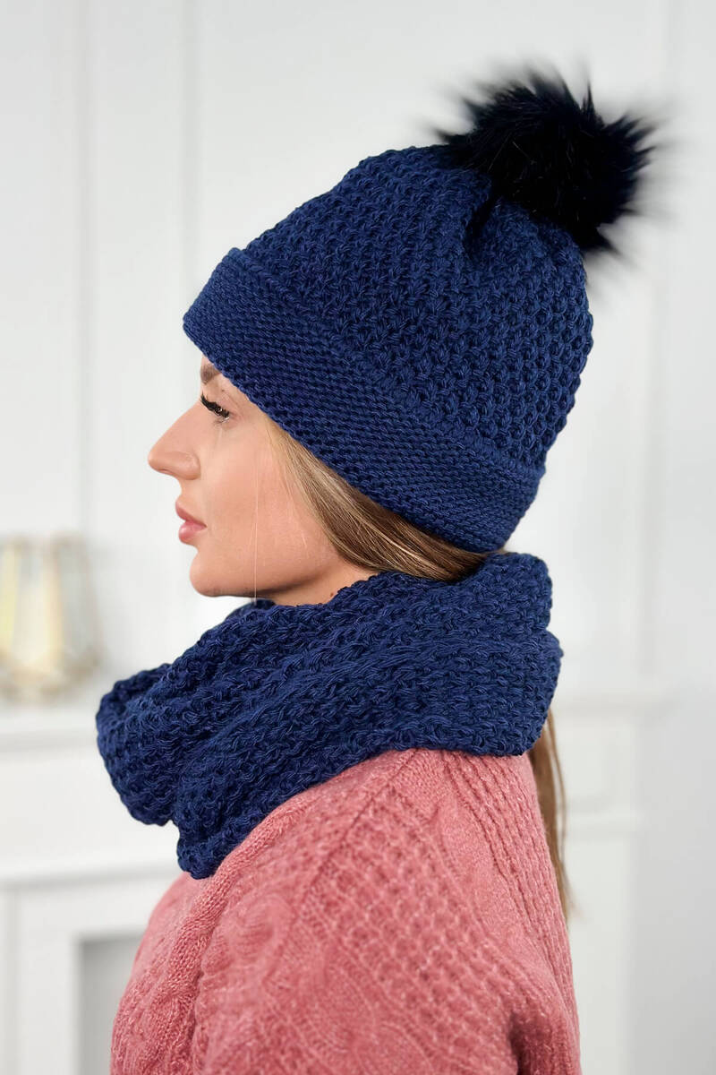 Дамски комплект от шапка с шал PLK2