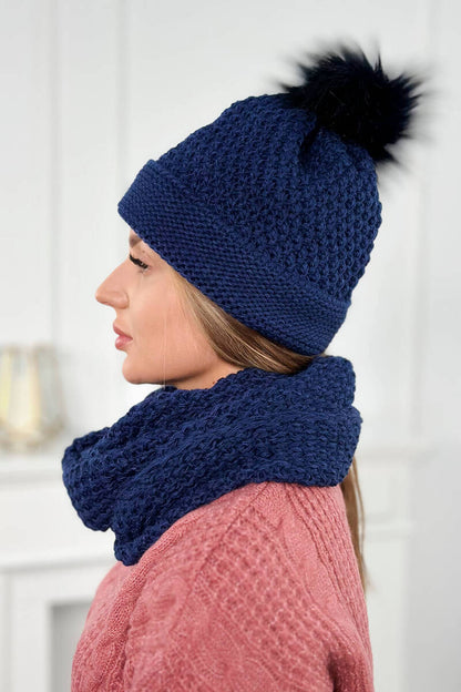 Дамски комплект от шапка с шал PLK2