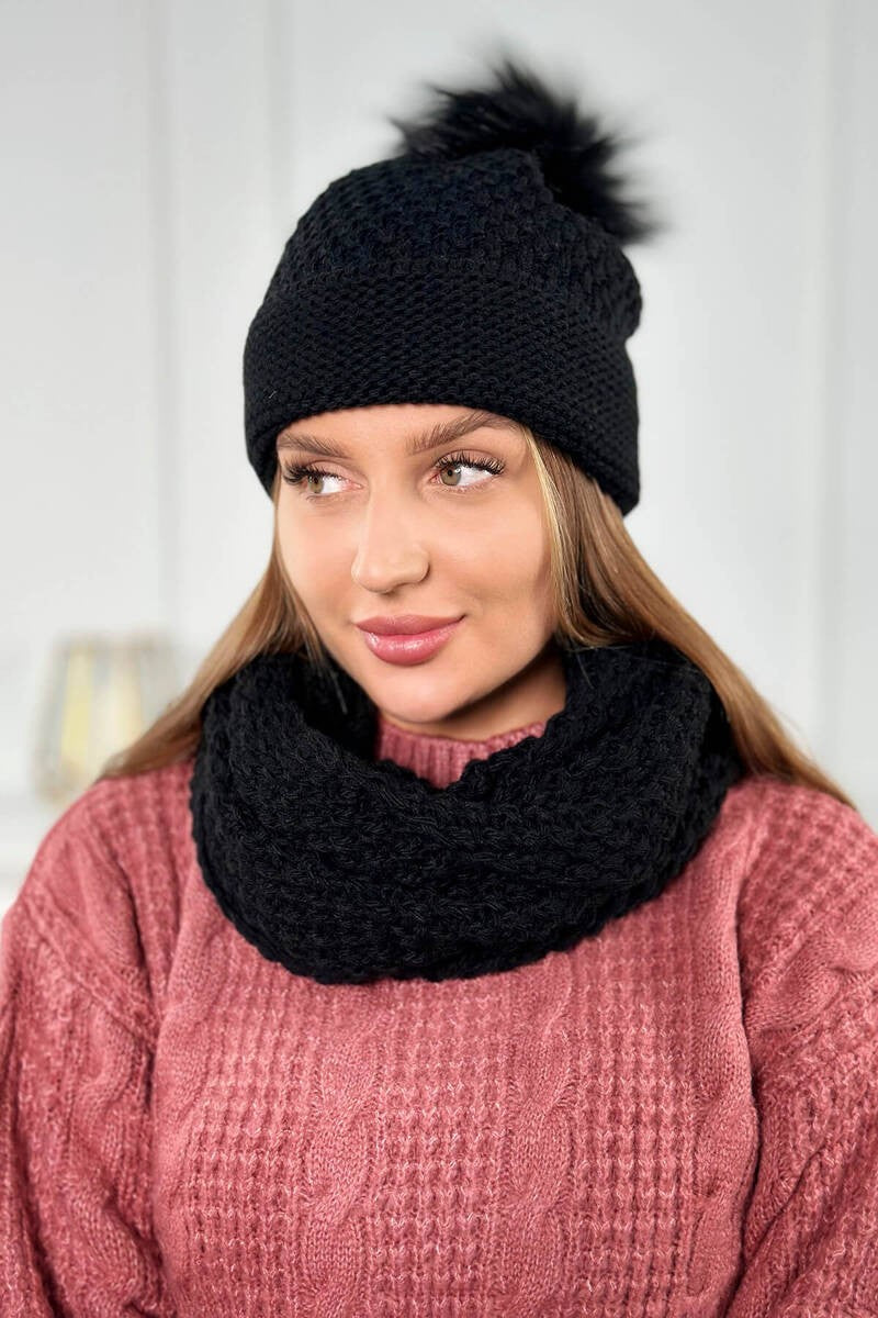 Дамски комплект от шапка с шал PLK2