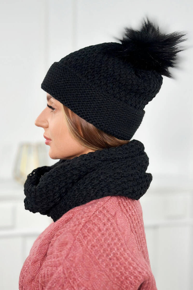 Дамски комплект от шапка с шал PLK2