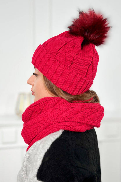 Дамски комплект от шапка с шал PLK3