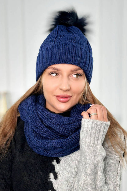 Дамски комплект от шапка с шал PLK3